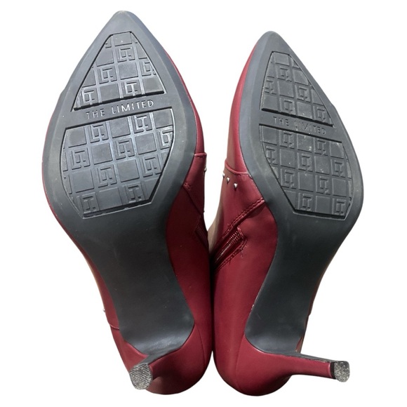 The Limited Ankle Heeled Boots & Booties Pointed Toe Silver Studded Beaded Sz 8 - Picture 12 of 15
